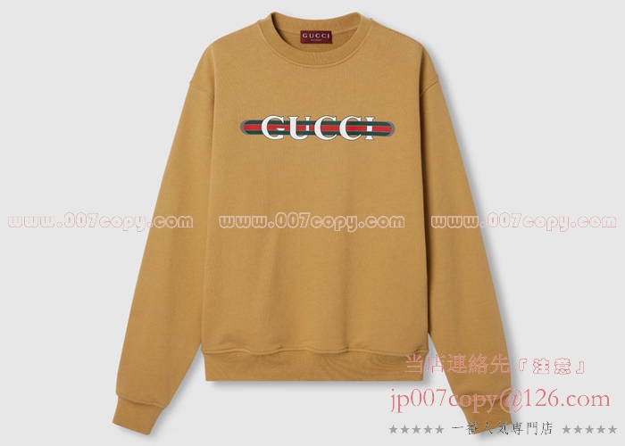 スニーカー ジーンズに GUCCI スウェットシャツ ロゴ フーディー GUCCI】グッチ『ロゴ スウェットプルオーバーパーカー sizeS