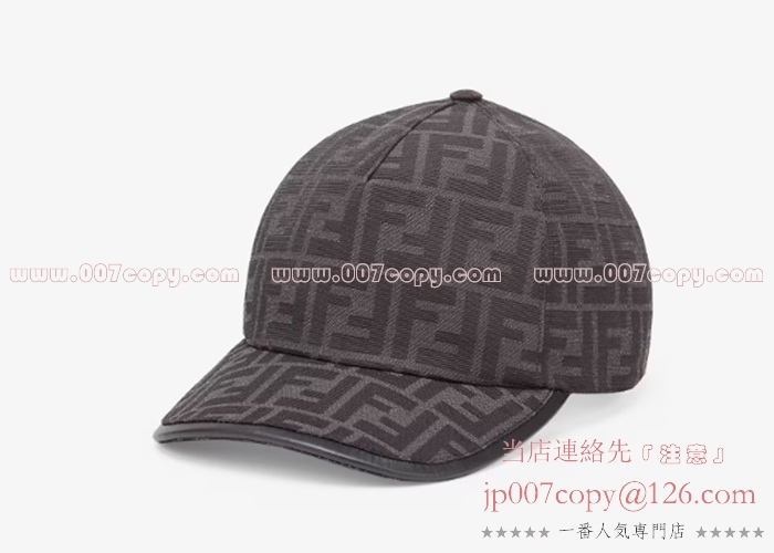 【FENDI】FF ジャカード ベースボール キャップ ハット ファブリック ブラウン | Fendi