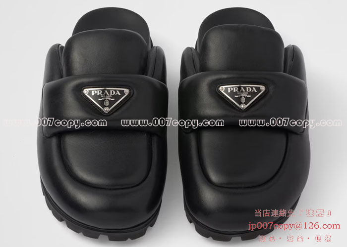【セール】プラダ☆ソフトパデッドナッパレザー サボ☆1S084N プラダ 靴 偽物 ソフト パデッドナッパレザー サボ