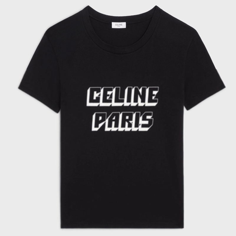セリーヌ 服 偽物 Tシャツ トリオンフ ルーズ コットン
