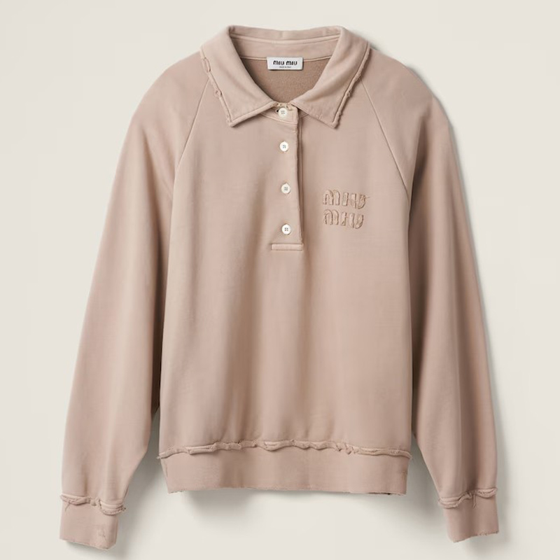 ライトグレー ガーメントダイ コーデュロイ シャツ | Miu Miu