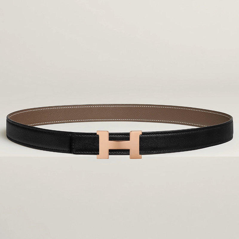 早割 旅行 HERMES Hトルサド （レザー 24 レザーベルト 黒／エトゥープ 小物