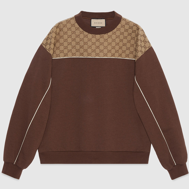 【GUCCI】 ロゴ コットンブレンド スウェットシャツ 24-25新作 グッチ コットンジャージー スウェットシャツ (GUCCI