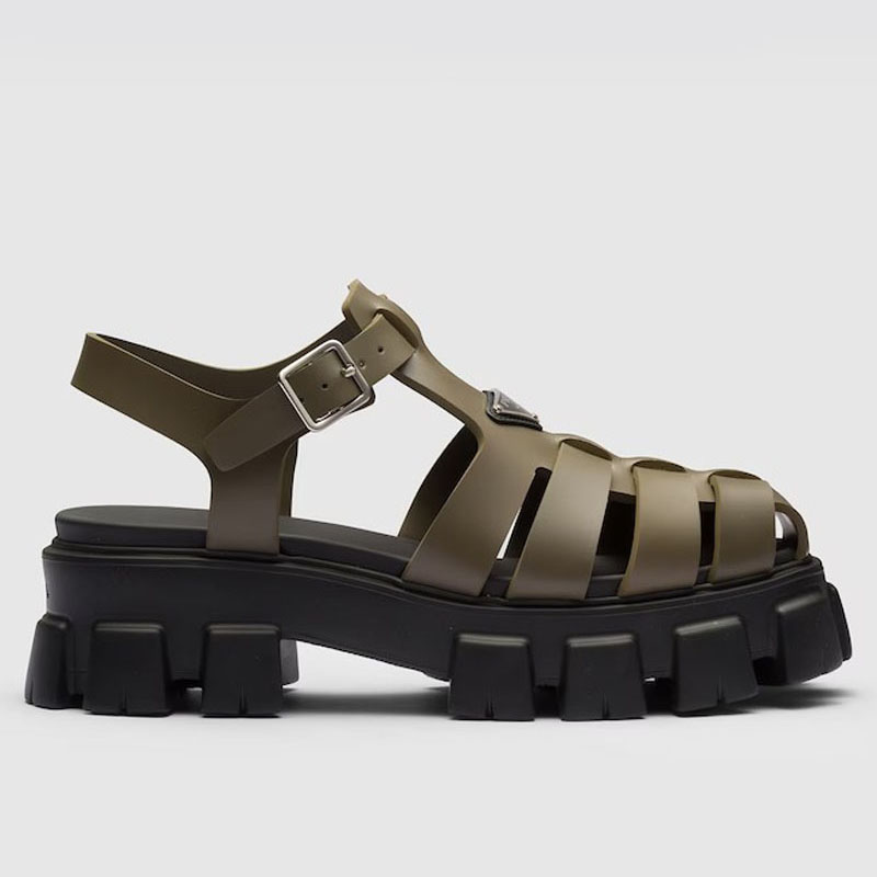 国内発送【PRADA】フスベット キルティング レザー サンダル プラダ 靴 偽物 サンダル モノリス パデッドナッパレザー